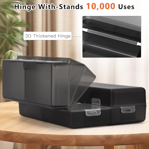 Image of FYY Travel Pill Organizer, Pill Box Medicine Case-2pcs Clear Black
