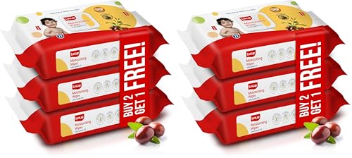 Image of LuvLap Paraben Free Moisturizing Baby Wipes with Jojoba Oil (72 Wipes /Pack, Pack of 6)
