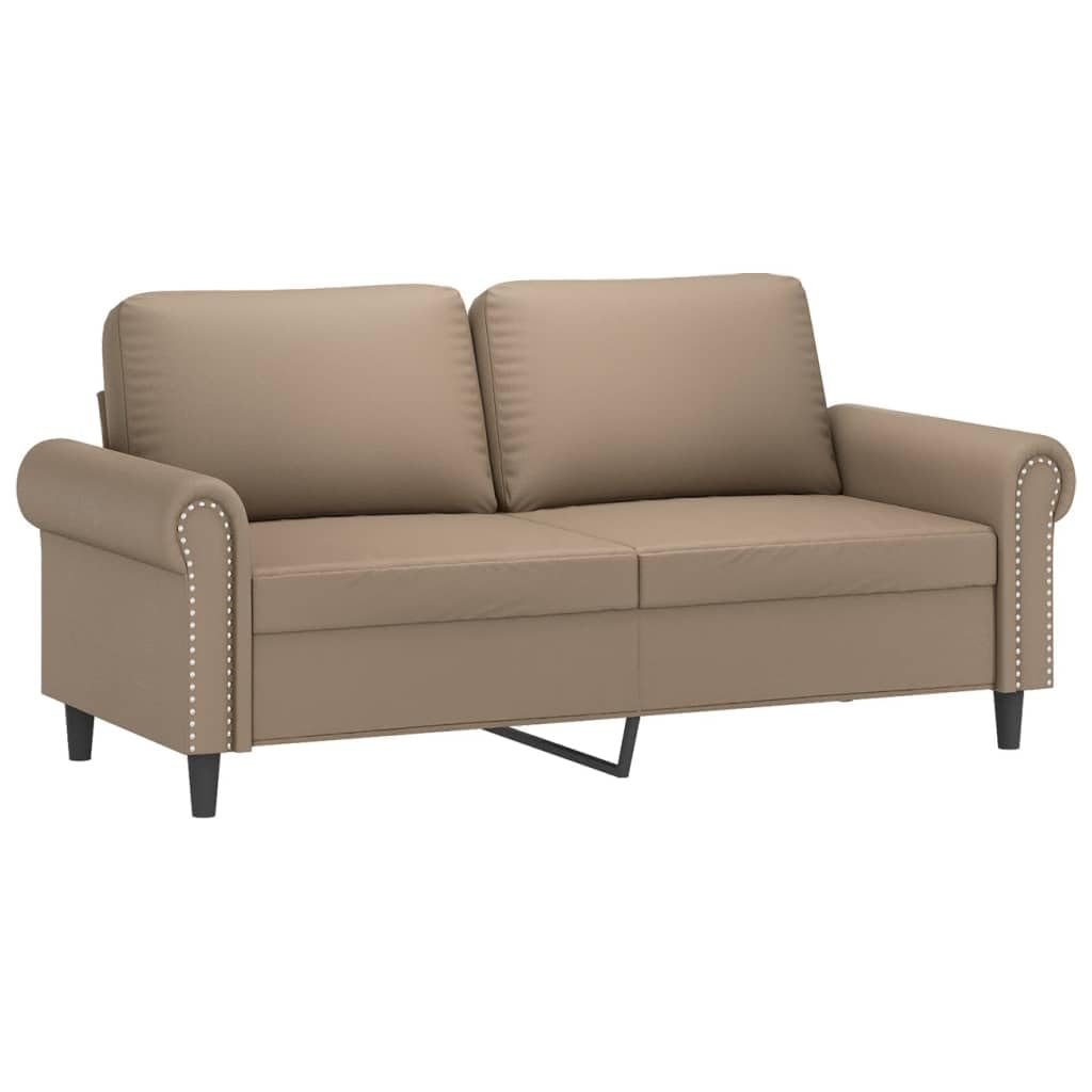 Canapé 2 Places, Causeuse de Salon Fauteuil Sofa 2 Places Cappuccino 172 x 77 x 80 cm Similicuir