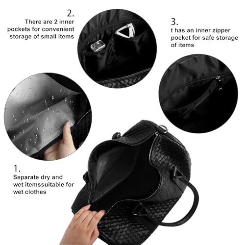 Weekender Woven Leather Duffle Bag