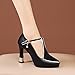 Women's high-Heeled Shoes, with a Fashionable Pointed Toe Design, in an Elegant Mary Jane Style, Suitable for Parties, Work or Weddings. (Black,8.5)
