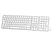 OMOTON Tastiera Bluetooth Wireless per Apple MacBook Pro/Air, iMac, iMac Pro, Mac mini, Italiano Layout QWERTY Tastiera Ricaricabile con Numerico, Multi-Dispositivo, Design Ergonomico, Bianco