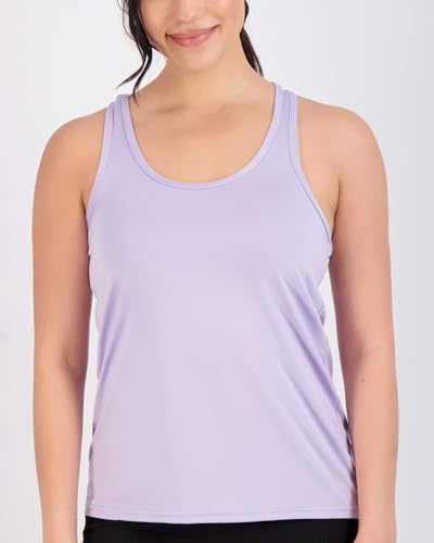 Image of Real Essentials 5-Pack Women's Racerback Tank Top Dry-Fit Athletic Performance Yoga Activewear (Available in Plus Size)