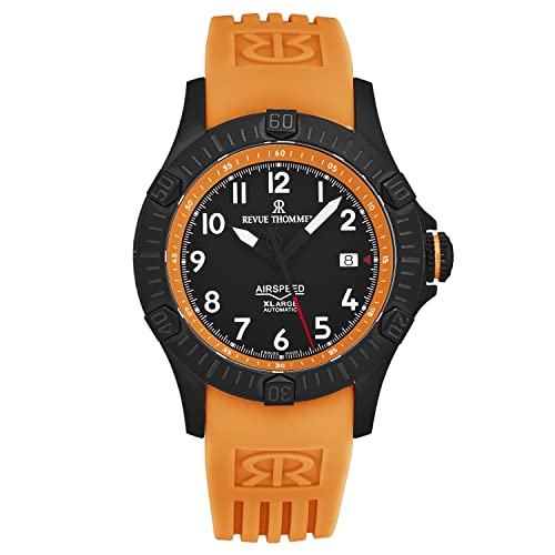 Men's 'Air Speed' Black Dial Orange Rubber Strap Automatic Watch 16070.4779