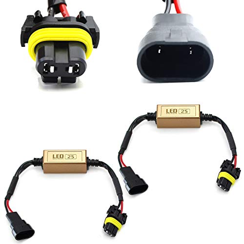 iJDMTOY (2) 9006 HB4 LED Headlight Anti Flicker Resistor Canceller Decoders (Plug-In-Play)
