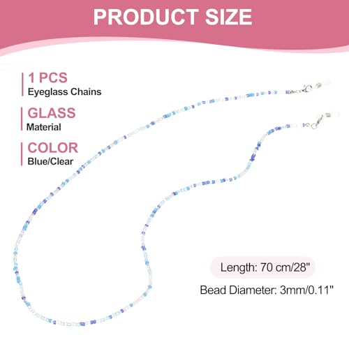 Image of uxcell Eyeglass Chains for Women, Eyeglass Holder Bead Chains Adjustable Sunglasses Lanyards Holder Chains for Glass