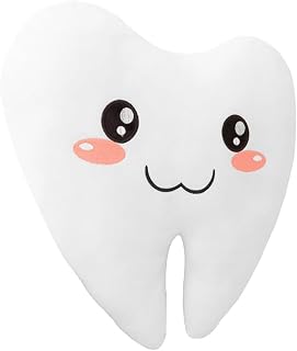 BCOATH Travesseiro Decoração De Escritório Brinquedos Sofá Almofada Desenhos Animados Dente Jogar Peludo Abraçando Brinquedo Dente Brinquedo De Pelúcia Peludo Brinquedo De Pelúcia Pp