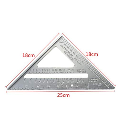 STOBOK Carpinteiro Triângulo Régua Liga de Alumínio Carpinteiro Quadrado Ferramentas de Carpintaria