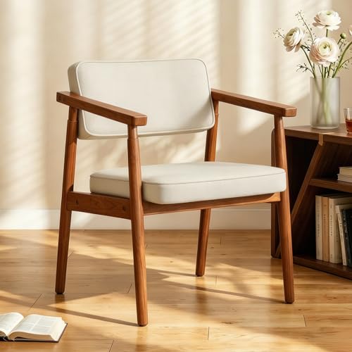 LSSPAID Mid Century Dining Chairs Set of 1, Beige Linen