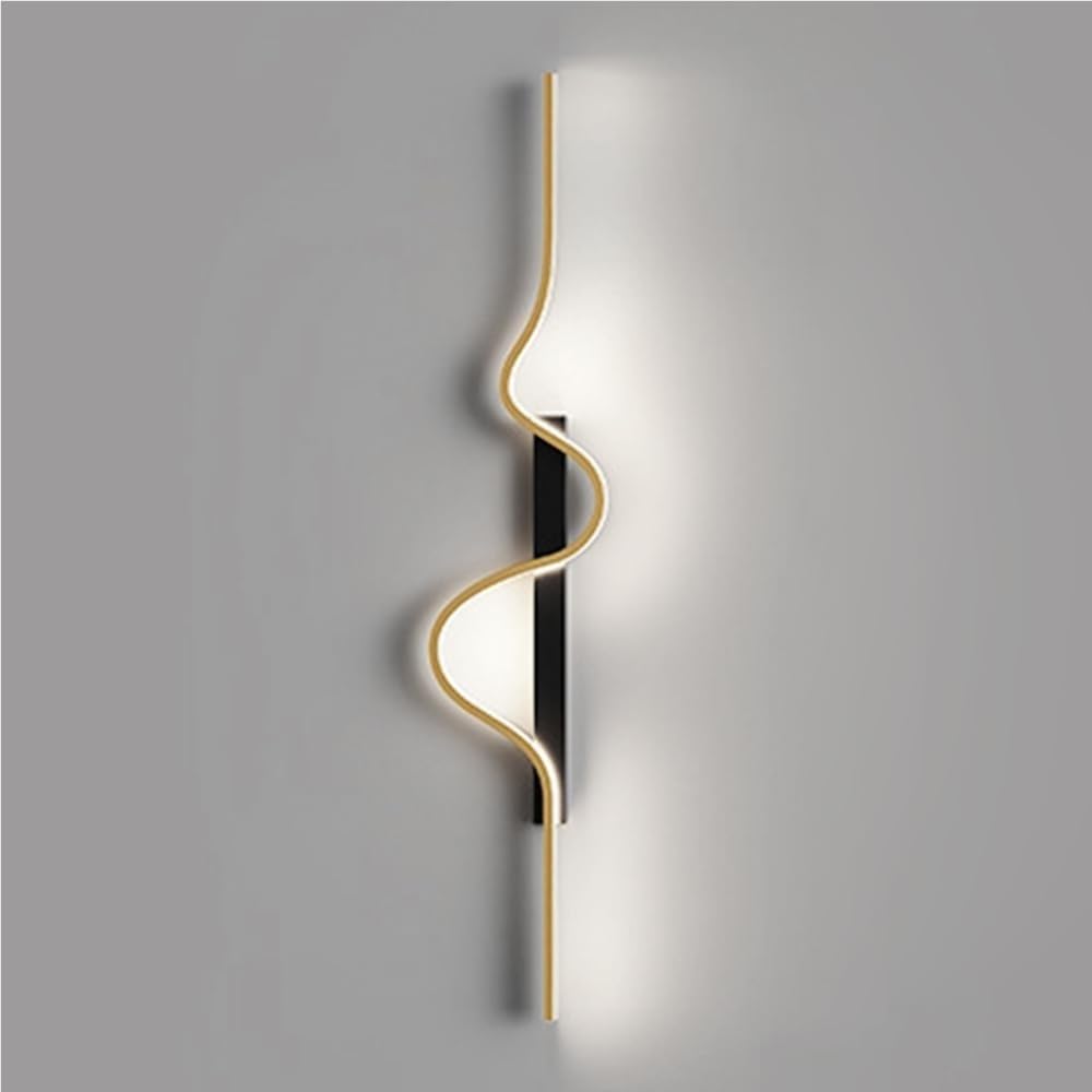SXECAEPS Modern Minimalist Linear Wall-Mounted Light Decor Indoor Hardwired Wash Wall Sconce Lamp for Living Room Bedroom Hallway Corridor Conservatory(6000K,80cm)