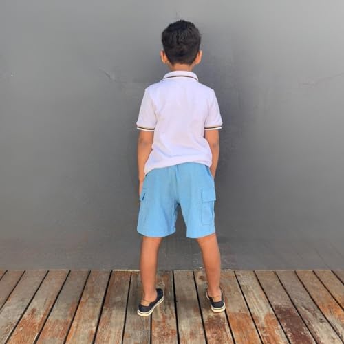 Bermuda Cargo Menino em Tecido Linho (6)