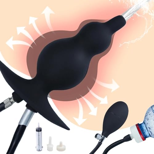 Tapón anal súper grande con enema de ducha y esparcidor anal inflable SM