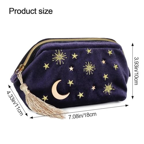 Trousse de maquillage en velours pour pinceaux et bijoux de voyage