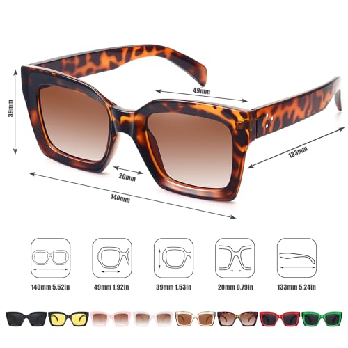 Narrow Square Sunglasses for Women Trendy Classic Retro Sunnies Small Faces FZN8204