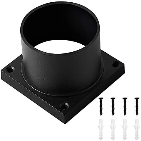Windben Pier Mount Adapter,Post Light Base for 3" Post Light Fixtures,Parts Kits Included, Matte Black Cover