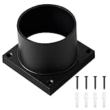 Windben Pier Mount Adapter,Post Light Base for 3" Post Light Fixtures,Parts Kits Included, Matte Black