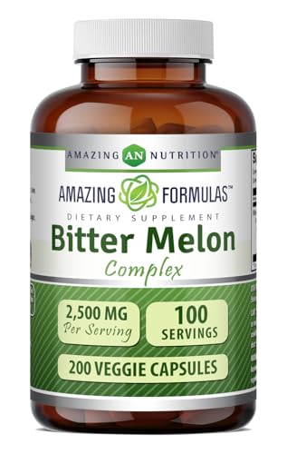 Amazing Formulas Bitter Melon Complex Supplement | 2500 Mg Per Serving | 200 Veggie Capsules | Non-GMO | Gluten Free | Made in USA