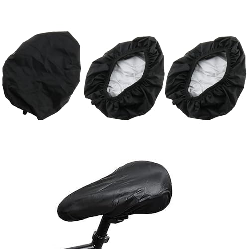 ZZHXSM 3PCS Rainproof Dustproof Protection Bicycle Seat Protection Accessories Large Waterproof Bicycle Saddle Seat Cover Suitable for Men and Women City Road and Recreational Outdoor
