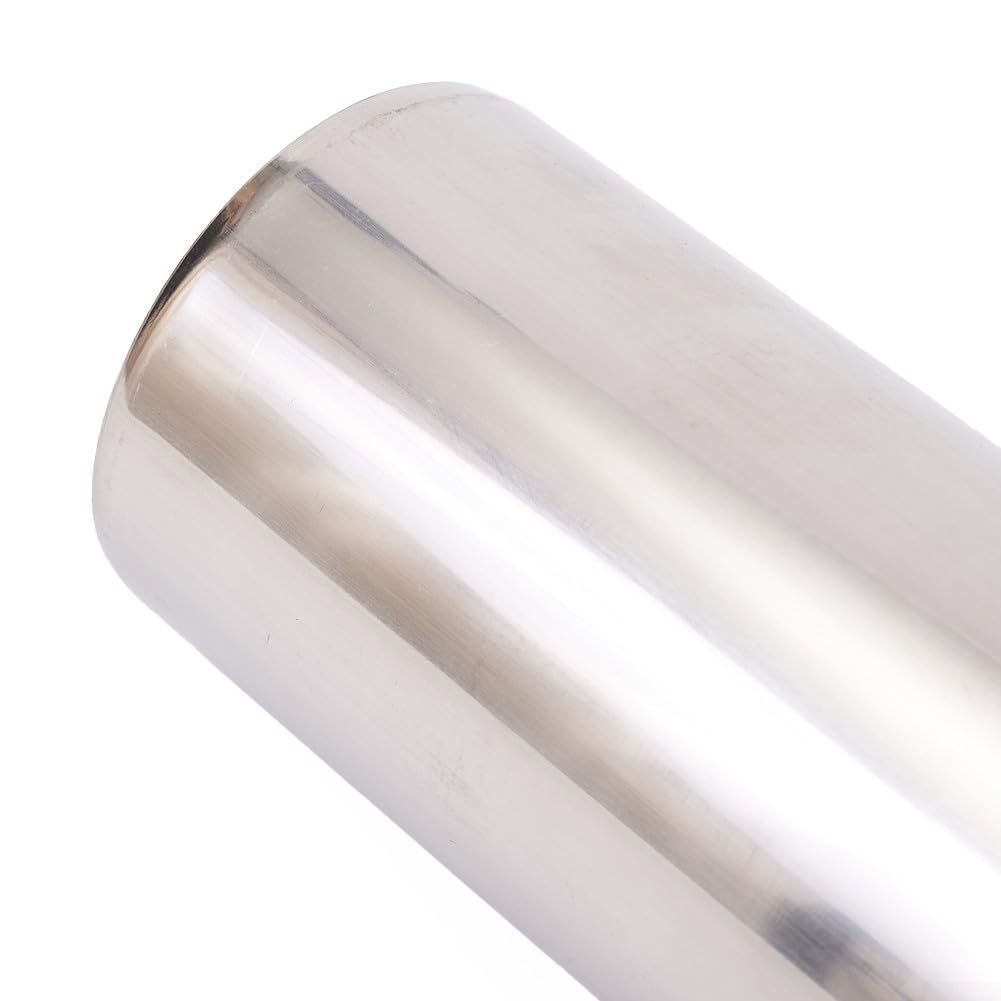 Stal nierdzewna Rura pieca Komin Przewód kominowy Wkład 2.3in Średnica Multi Paliwo do Drewno Burner lub Log Burner, Komin kominkowy Rura Replacement w Srebrny,(40cm)