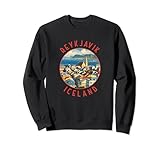 Photo Gallery reykjavík islanda retro distressed circle retro felpa Photo Gallery reykjavík islanda retro distressed circle retro felpa