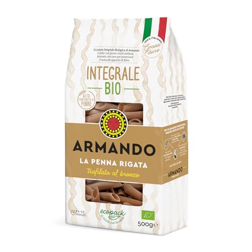 ARMANDO La Penna Rigata, Pasta Integrale BIO, Confezione da 500g