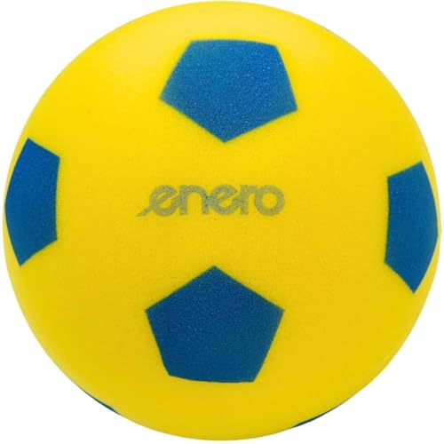 BOLA DE ESPUMA SUAVE ENERO 20CM AMARILLO AZUL