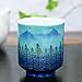 Kutani Yaki(ware) Japanese Yunomi Tea Cup Mountain Ranges