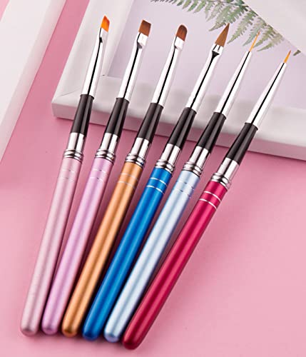 WJIAEER 6 Pezzi Pennelli Unghie Pennelli Unghie