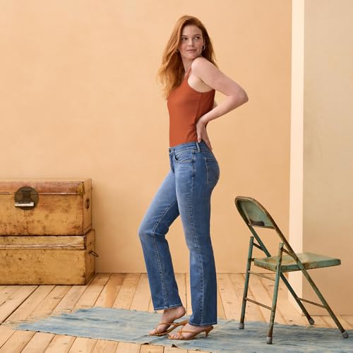 Levi Strauss Signature Gold Women's Totally Shaping Straight Jeans, (New) Cinque Azure, 14 - image 3