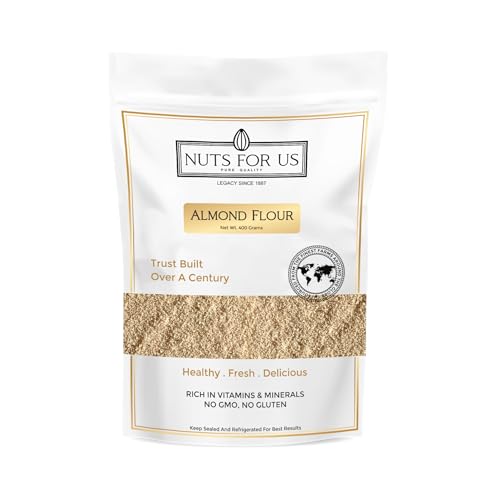 Image of Nuts For Us Natural Almond Flour (400g) | Pure Badam Powder for Baking & Keto Diet | Gluten-Free, High Protein Low Carb Keto Flour | Finely Ground Almonds