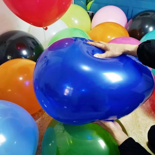 Image of 200 Pack 18 Inch Latex Balloons - 18 Colors, Bulk Balloon Decor for Birthdays, Weddings & All Party Events