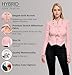Hybrid & Company Women's Fashion Military Crop Premium Ultra Stretch Gold/Sliver Millennium Zipper Up Dressy Blazer Jacket KJK1125 Blush Large