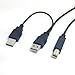 cablecc Dual USB 2.0 Male to Standard B Male Y Cable 80cm for Printer & Scanner & External Hard Disk Drive