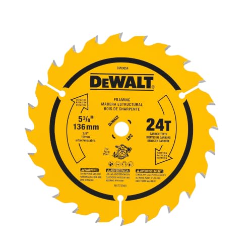 DEWALT DW9054 5-3/8 Inch 24T Circular Saw Blade