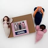 Bergin & Bath Kit per infeltrimento ad ago, fatine. Realizza tre modelli di fata in feltro ad ago. Kit artigianale per adulti e ragazzi. Decorazioni natalizie. Regali per lei.