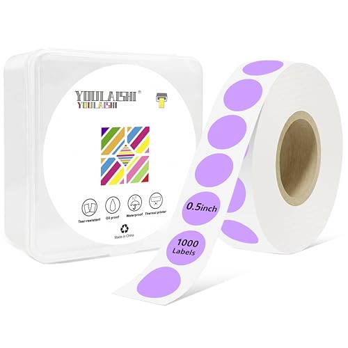 YOULAISHI 1/2 Inch Circle Dot Stickers 1000 PCS Color Coding