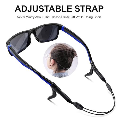 Kids Polarized Sunglasses TPEE Unbreakable Frame Sport baseball Softball Beach for Boys Girls Age 6-124