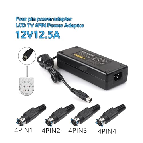 Adaptador AC-DC 24V 6.25A 4 pines con enchufe UK miniatura 2