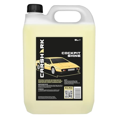 CARSHARK Cockpit Shine 5 Litre, Dashboard Cleaner, Cleans and Protects