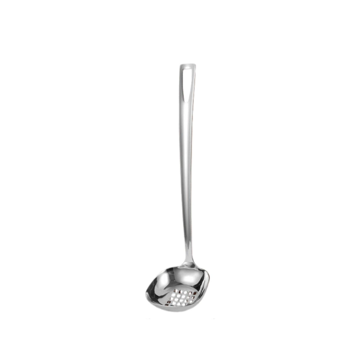 Louche passoire pour fondue et wok en inox 316L grande cuillère à soupe