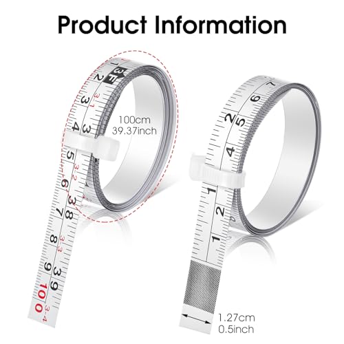 Cinta Métrica Adhesiva Acero 2 Pzas 100 cm Blanca miniatura 2