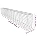vidaXL Muro de Gaviones Cubierta Acero Inoxidable Galvanizado Pared de Piedras