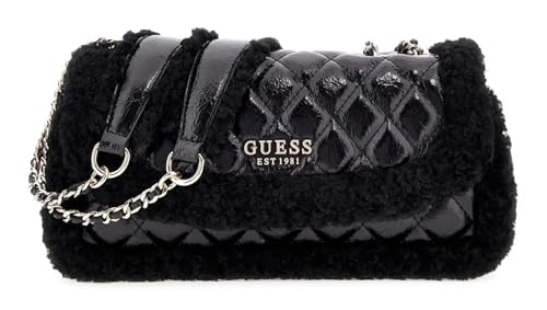 Bolso bandolera GUESS Cristi negro con solapa convertible