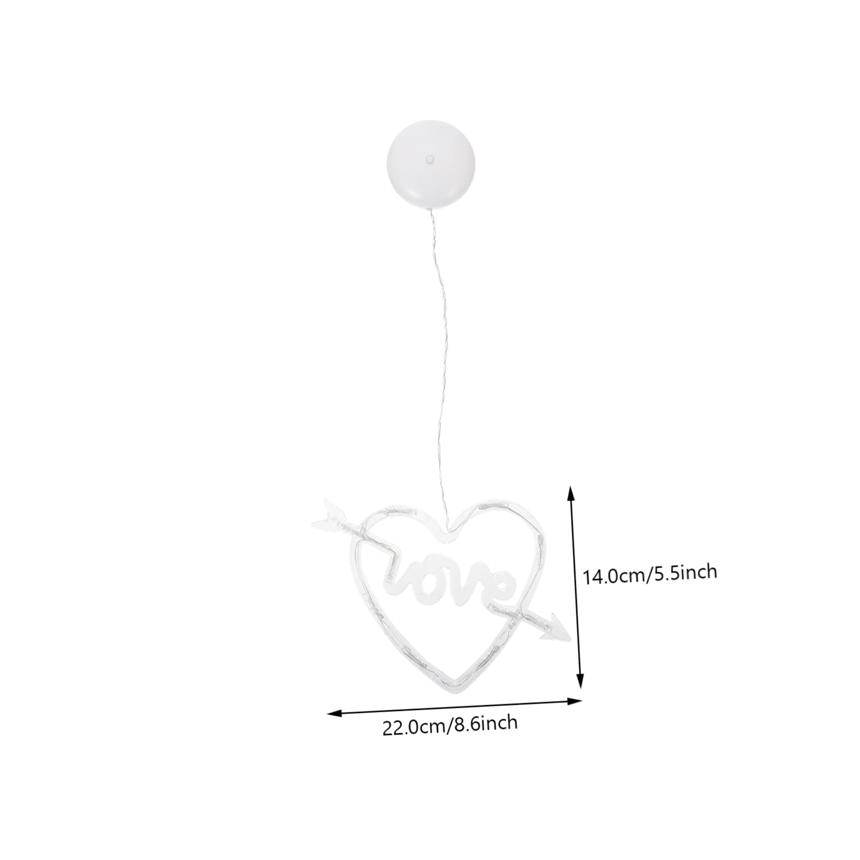 Decorative Heart-Shaped Led Light for Valentine's Day Creative Cup Lamp for Romantic Atmosphere for Bedroom Living Room Garden and More Batteries Not Included