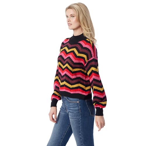 Jessica Simpson Women's Farai Crew Nexk Boxy Fit Textured Sweater Pullover Standard2