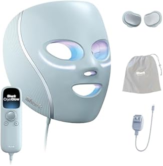 Shark CryoGlow LED Face Mask (FSA/HSA Eligible*) with Under-Eye Cooling, Anti-Ageing & Blemish Repair