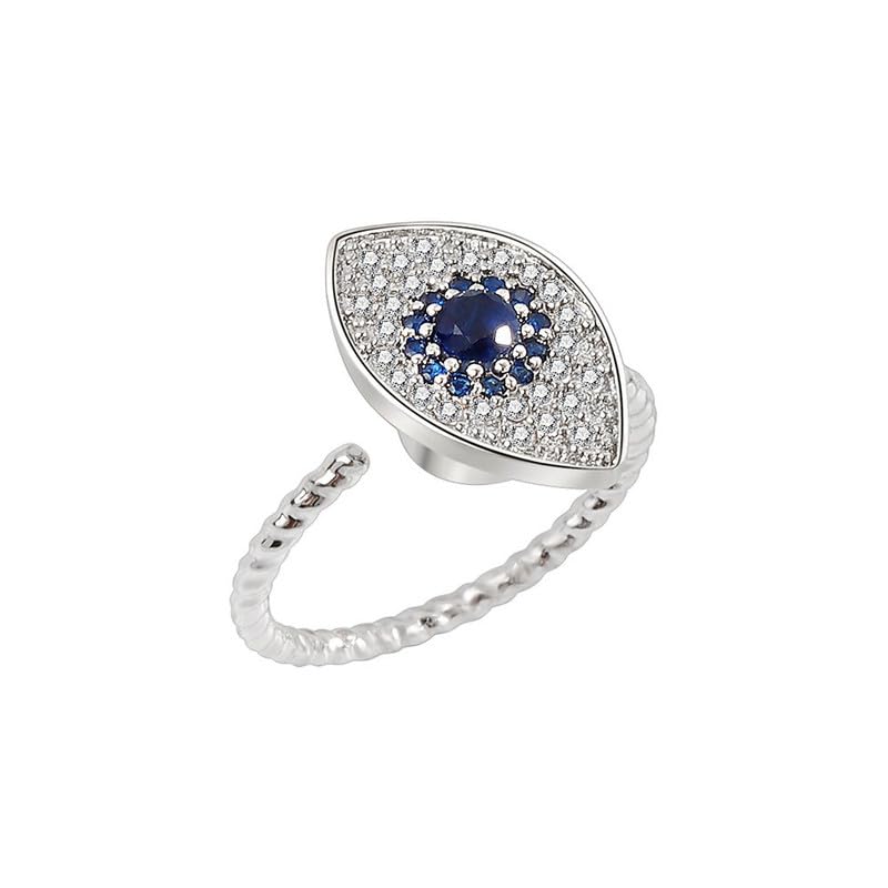 Enigmatically poised Rotating Cute Evil Eye Ring For Women & Girls-image-41