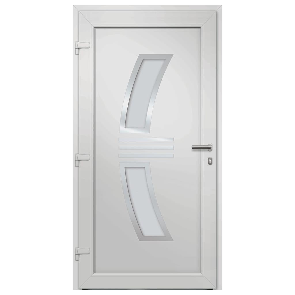 Porta Ingresso Bianca 108x200 cm con Telaio e Kit Maniglia