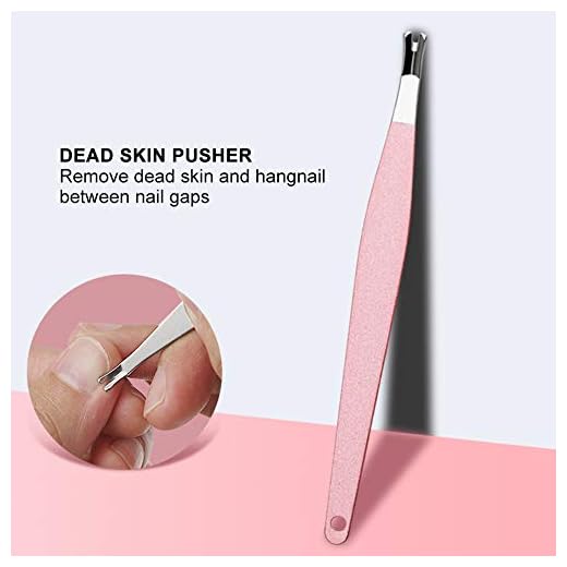 Dead Skin Pusher, Nagelklippare, Portabel Exfoliering Ta bort öronvax för rena nagelflis Polska naglar