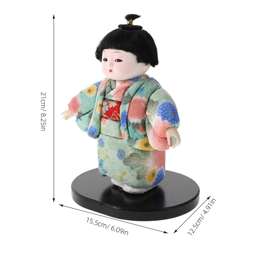 Figurine Geisha traditionnelle poupée japonaise miniature pour tableau de bord